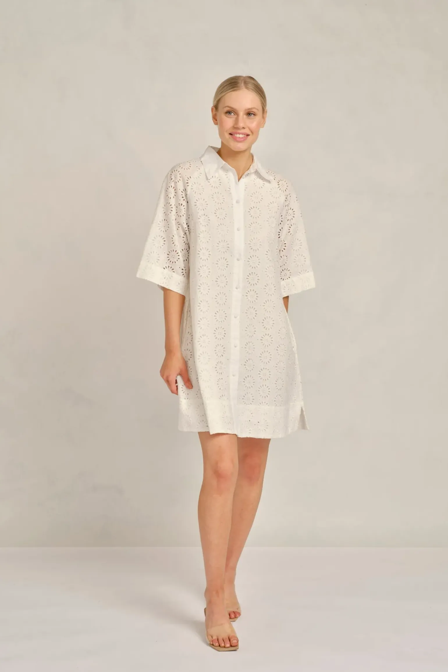 Alessandra Aurienne Dress Posy - White