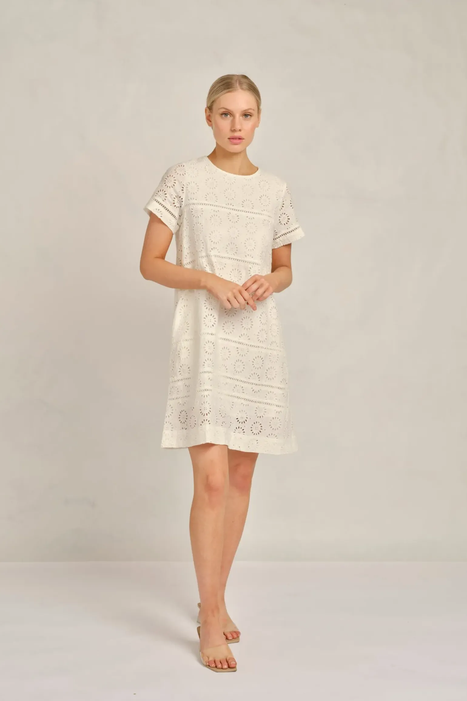 Alessandra Aurienne Dress Posy - White