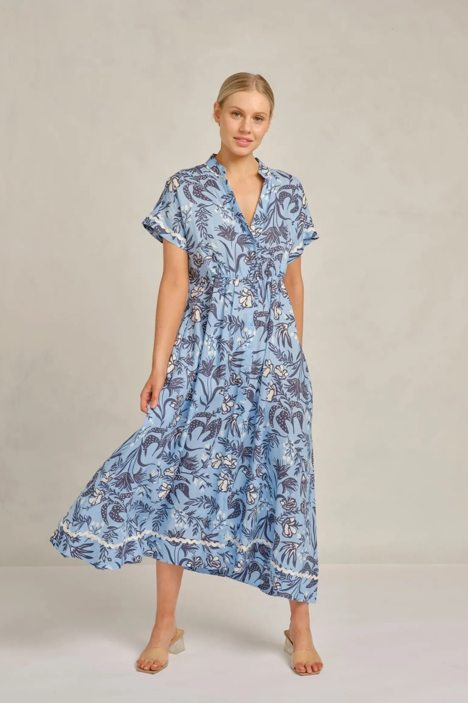 Alessandra Candice Wave Dress Paradise - Cornflower