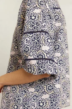 Alessandra Lia Shirt Raya - Navy