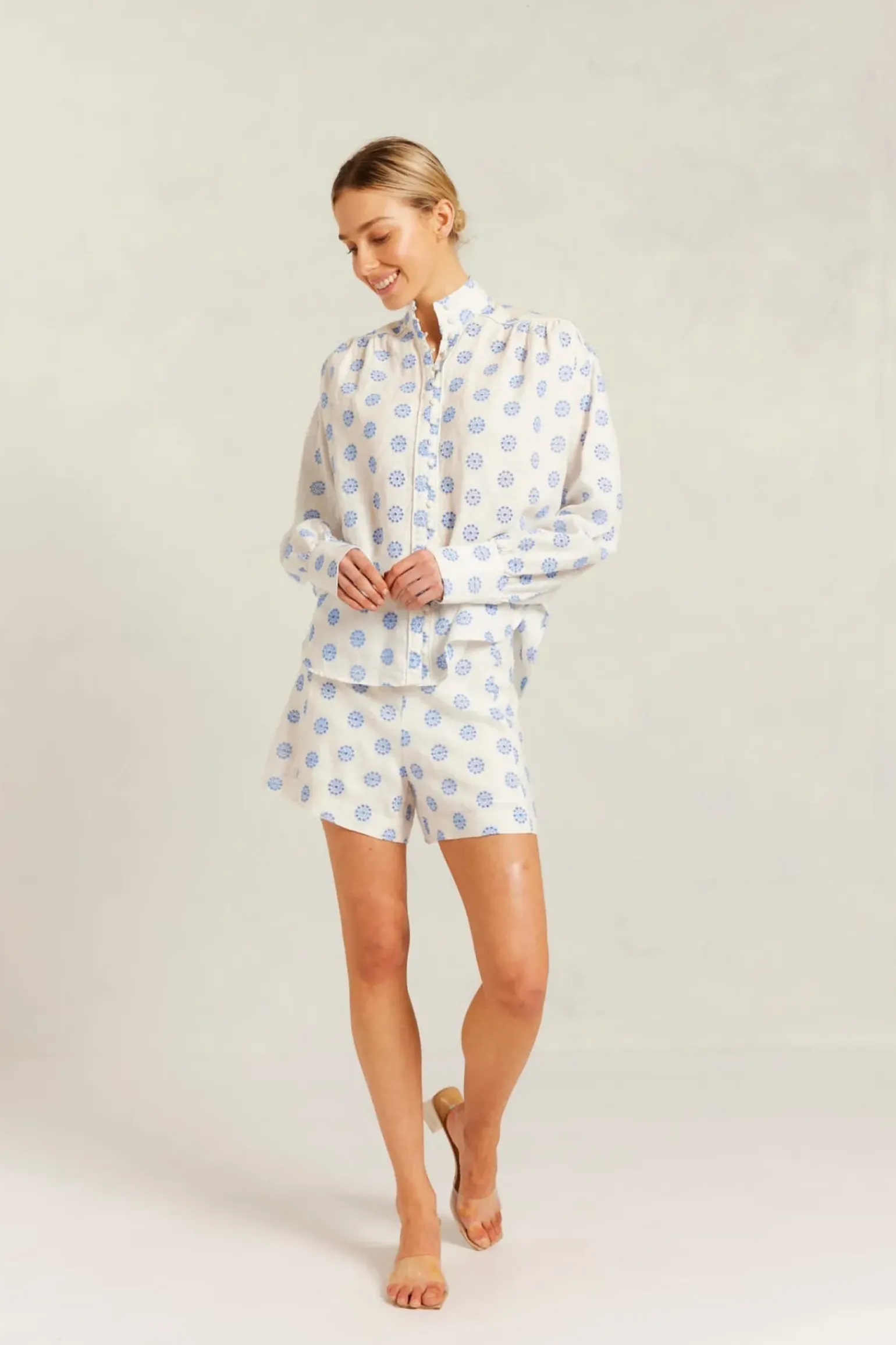Alessandra Rosemary Shirt Posy - Bluebell