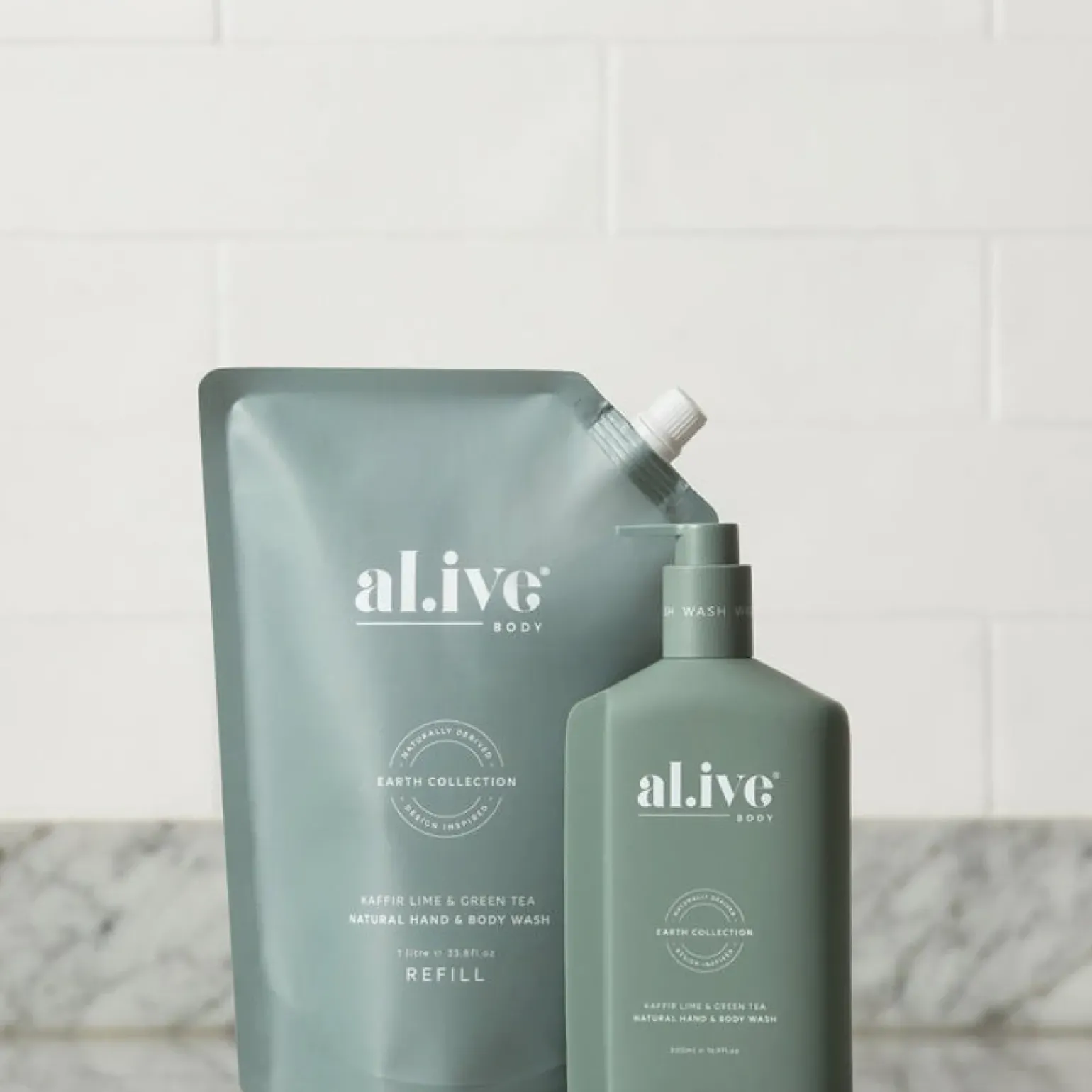 al.ive Kaffir Lime & Green Tea Wash - Refill