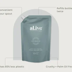 al.ive Kaffir Lime & Green Tea Wash - Refill