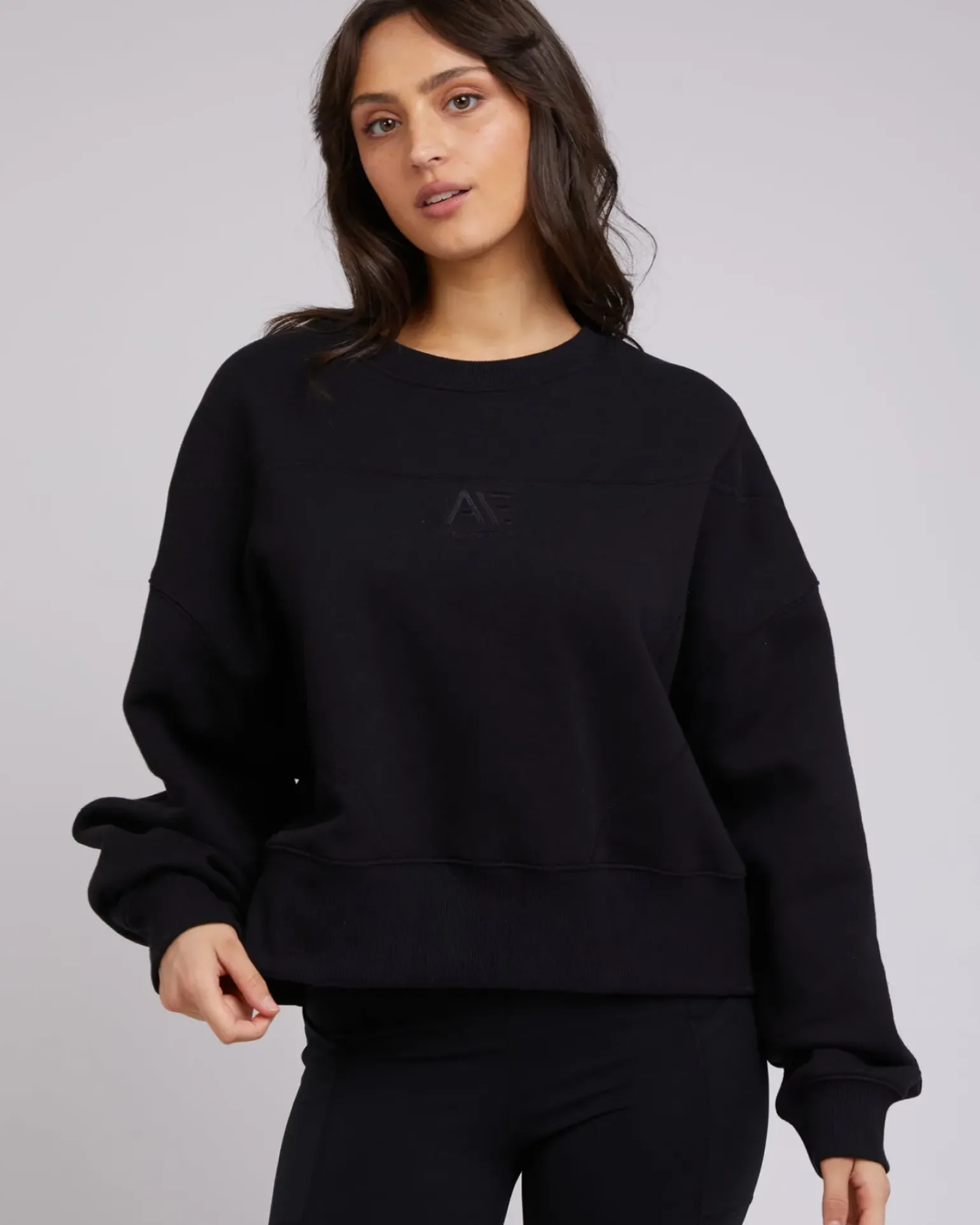 All About Eve Active Tonal Sweater - Black