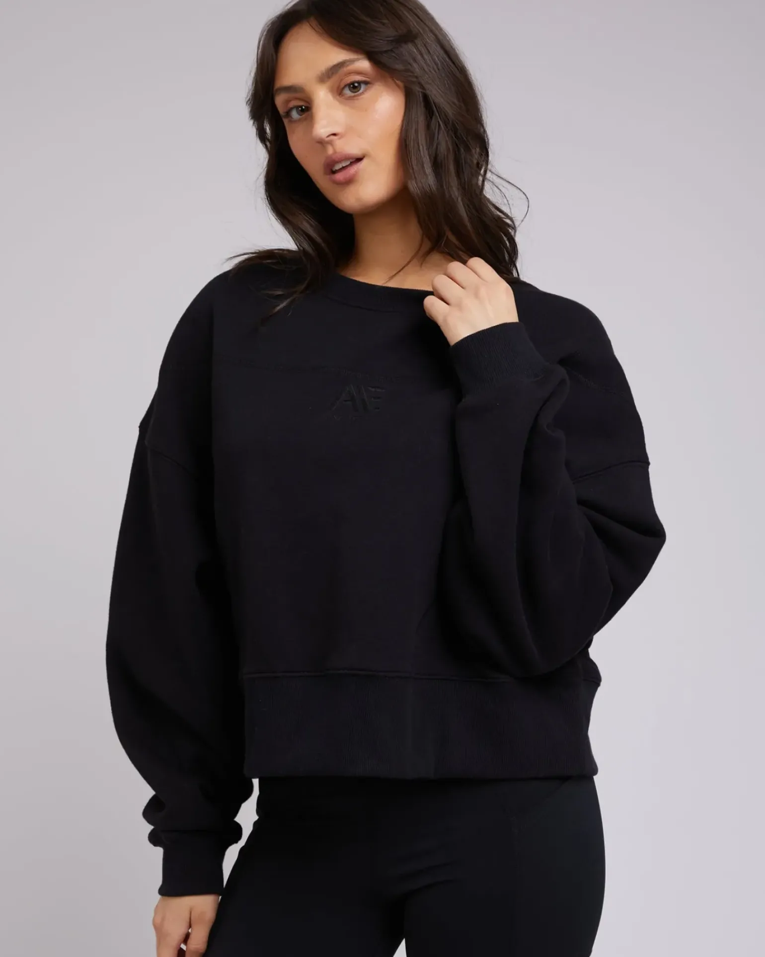 All About Eve Active Tonal Sweater - Black