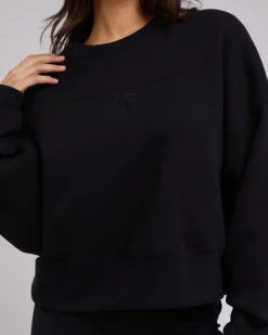 All About Eve Active Tonal Sweater - Black