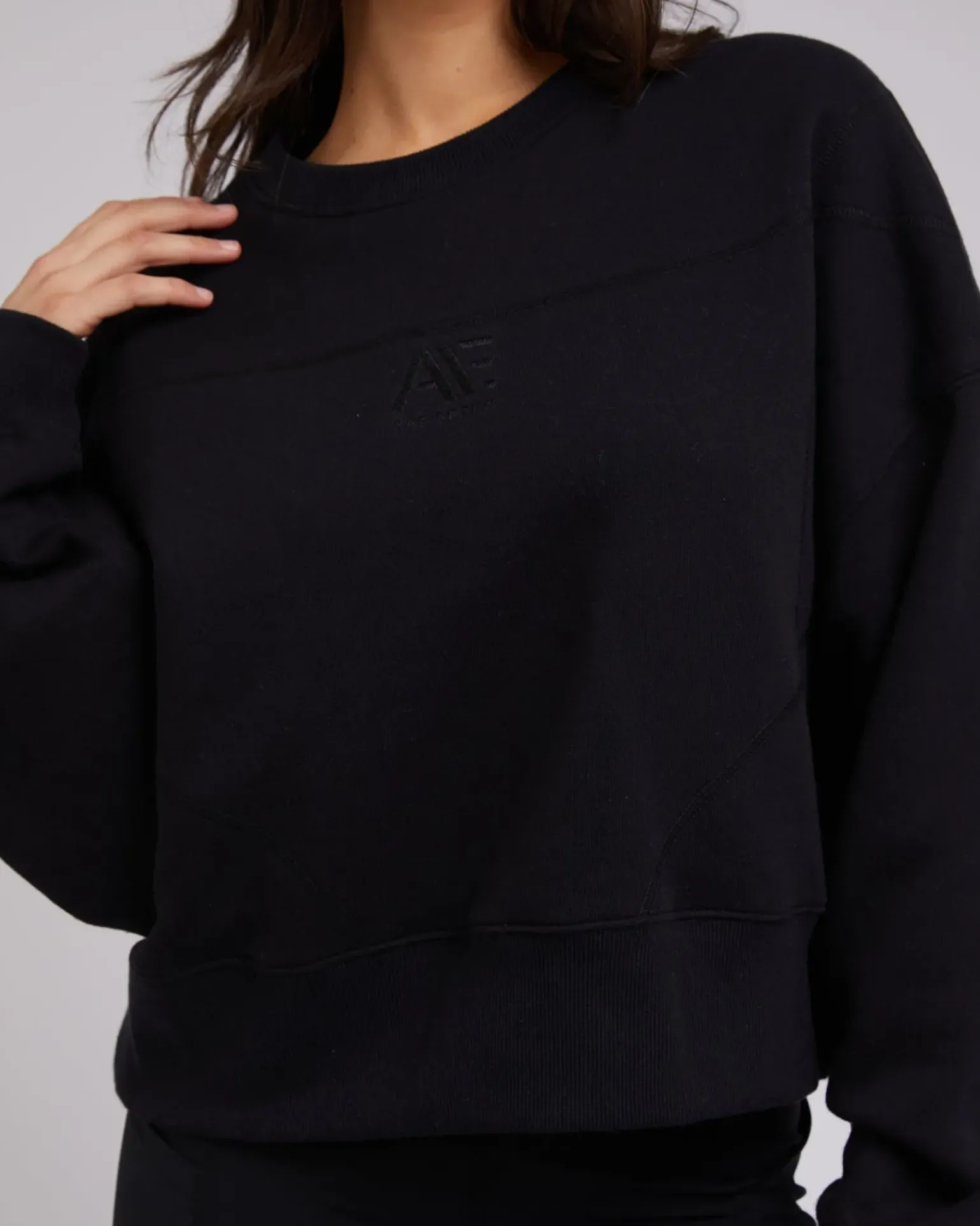 All About Eve Active Tonal Sweater - Black