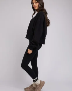 All About Eve Active Tonal Sweater - Black