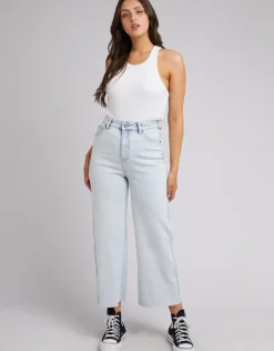 All About Eve Charlie High Rise Wide Leg Jean - Bleach Denim