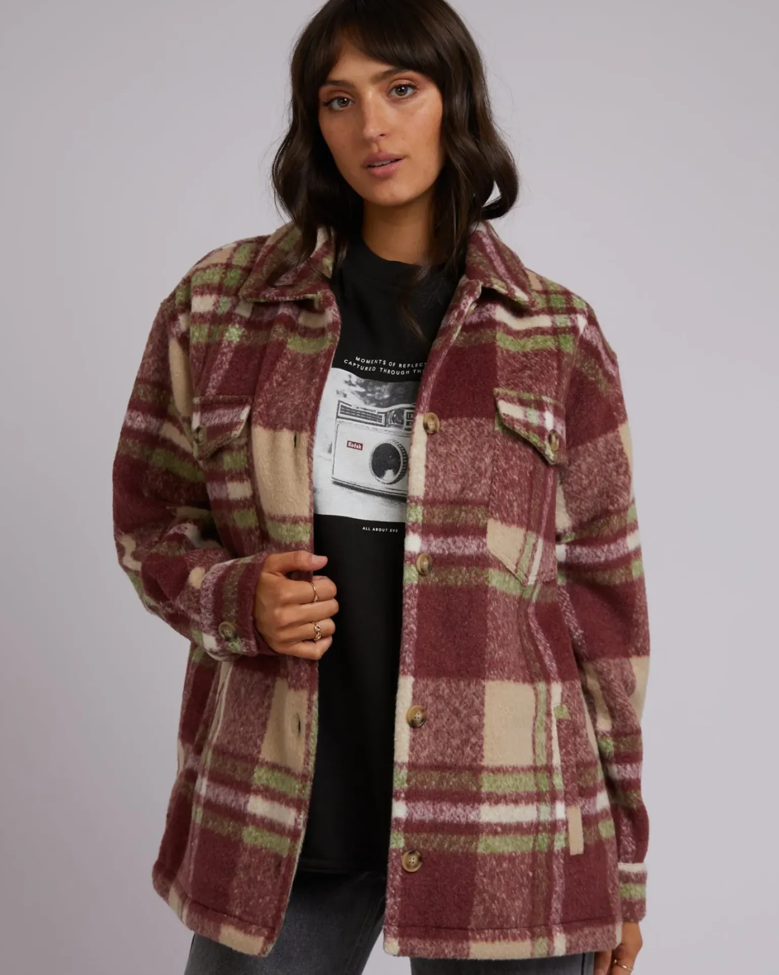 All About Eve Hilary Check Shacket