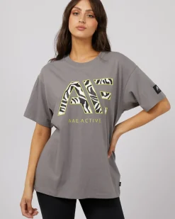 All About Eve Parker Active Tee - Charcoal