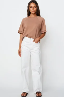 Apero Logo Sleeve Box Cut Tee - Mocha