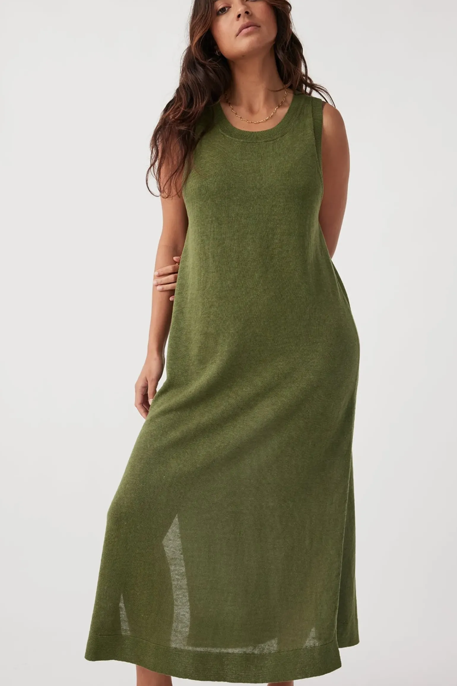 ARCAA Brie Long Dress - Caper