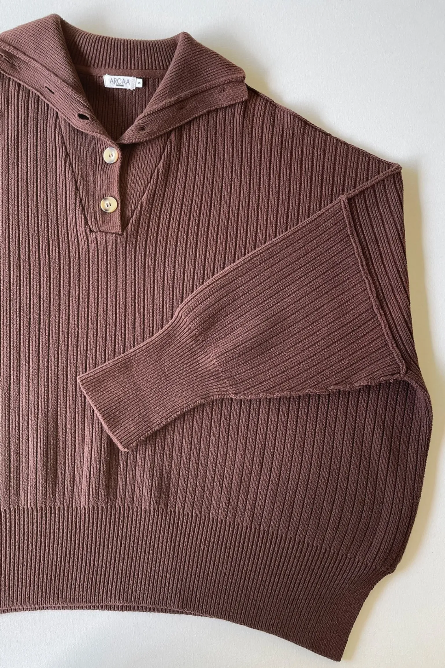 ARCAA Margo Button Up Sweater - Chocolate