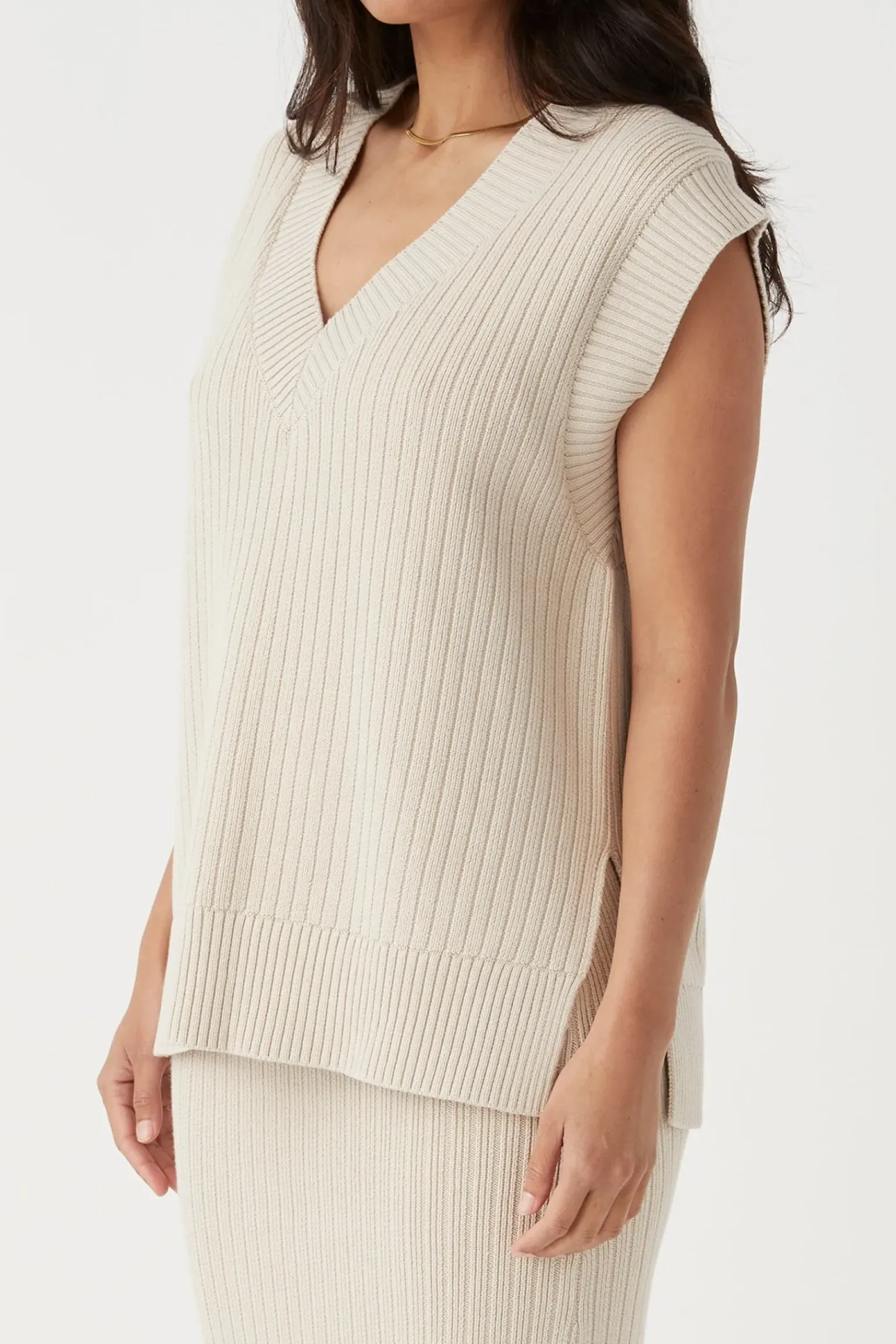 ARCAA Vera Knit Vest - Sand