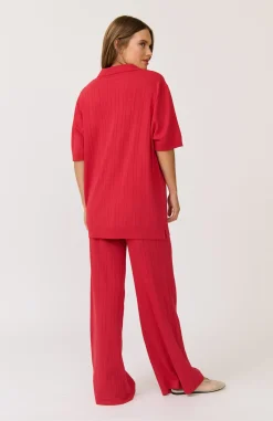 Cartel & Willow Lara Knit Top - Cherry