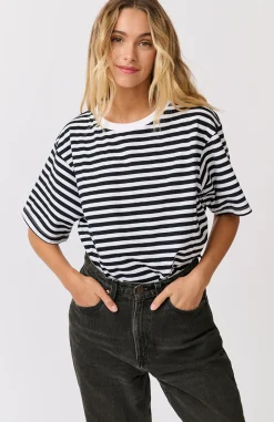 Cartel & Willow Marlie Tee - Black/White Stripe