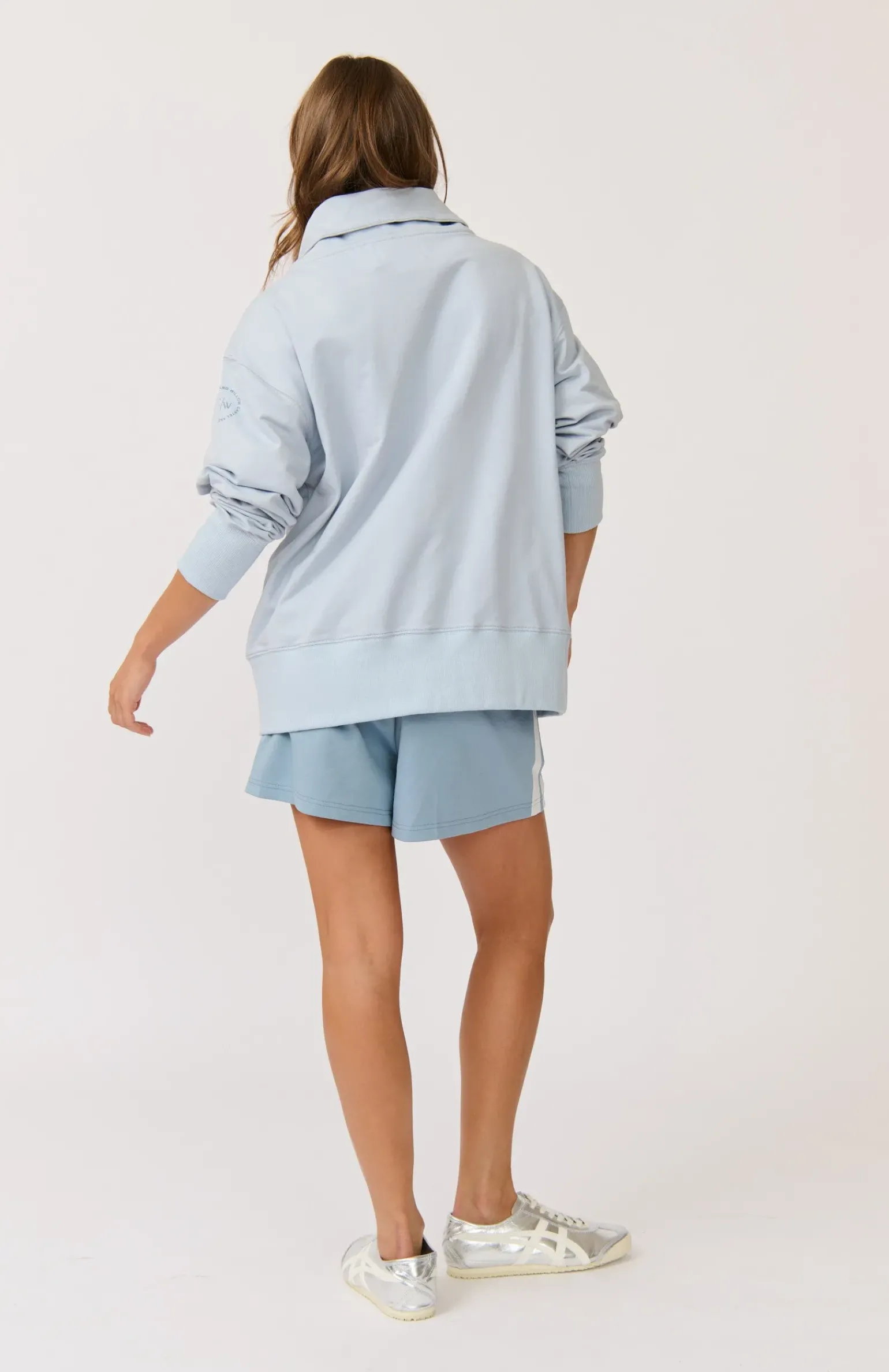 Cartel & Willow Nova Half Zip Sweater - Sky