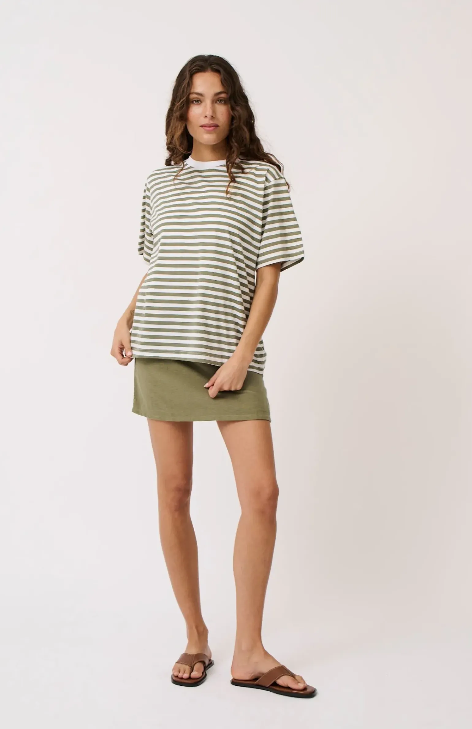 Cartel & Willow Sophie Tee - Palm Stripe