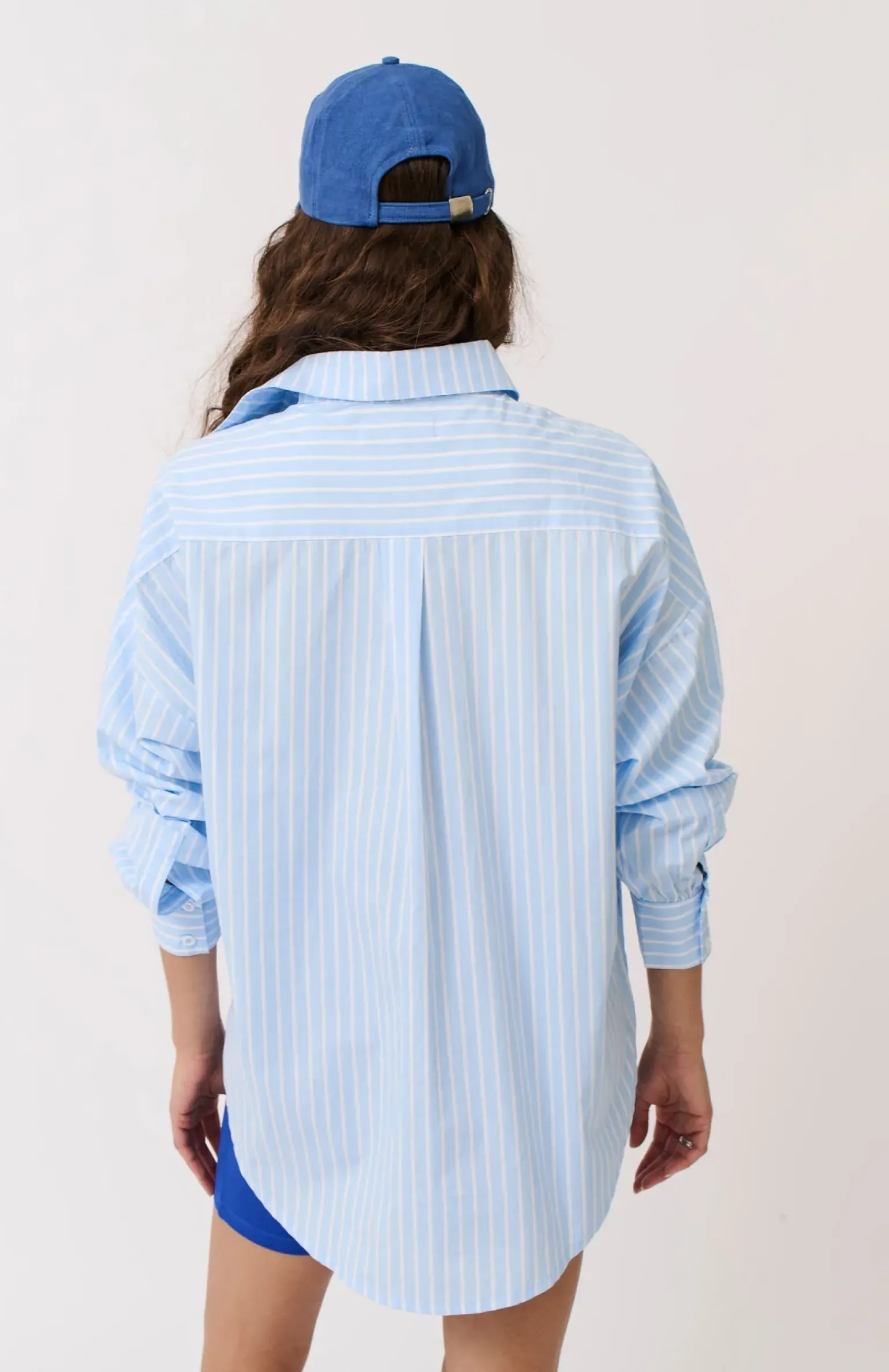 Cartel & Willow Tammy Shirt - Aqua Stripe