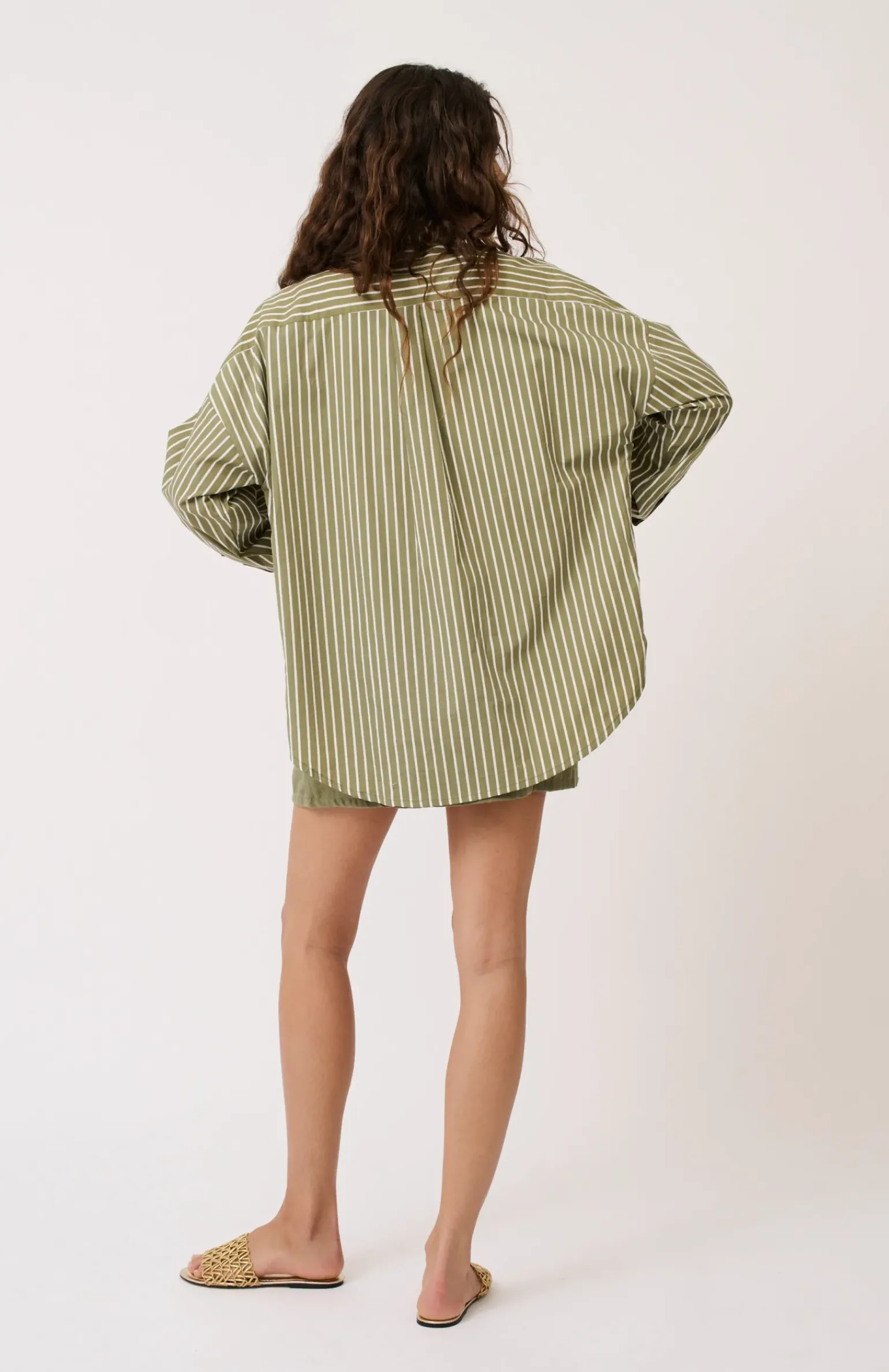 Cartel & Willow Tammy Shirt - Palm Stripe