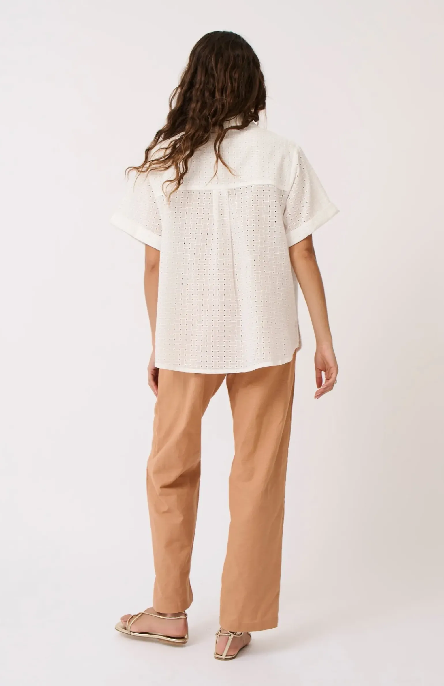 Cartel & Willow Tully Shirt - White Broderie
