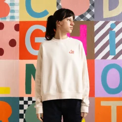 Castle and Things Hey Hello Box Sweater - Cream