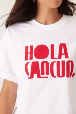 Ceres Life Boyfriend Tee - Hola Cancun Heritage Red