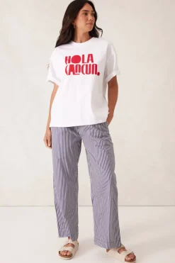 Ceres Life Boyfriend Tee - Hola Cancun Heritage Red