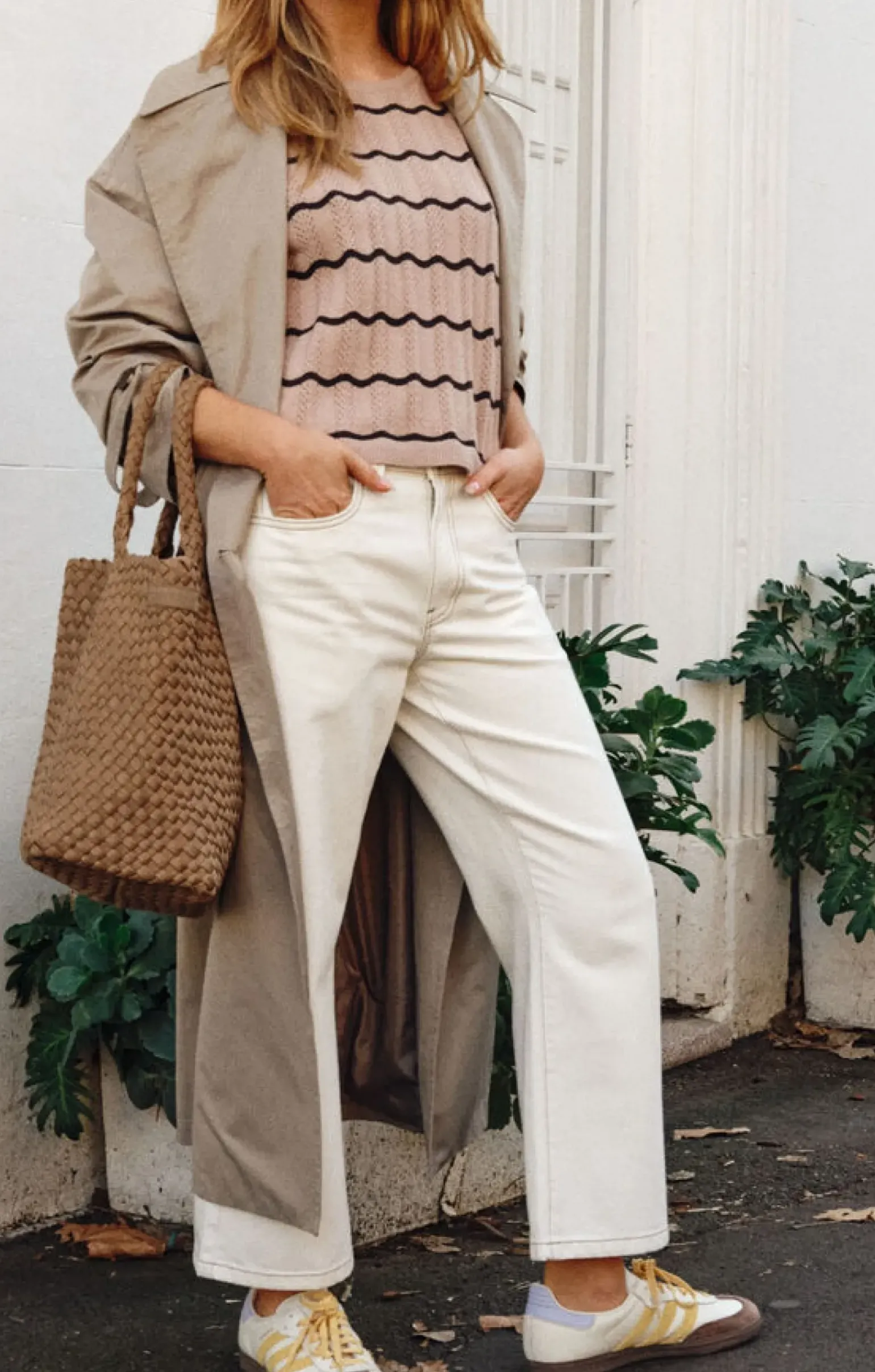 Ceres Life Crop Frenchie Jean - Fresh Ecru