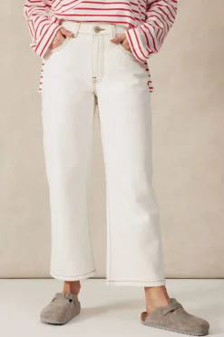 Ceres Life Crop Frenchie Jean - Fresh Ecru