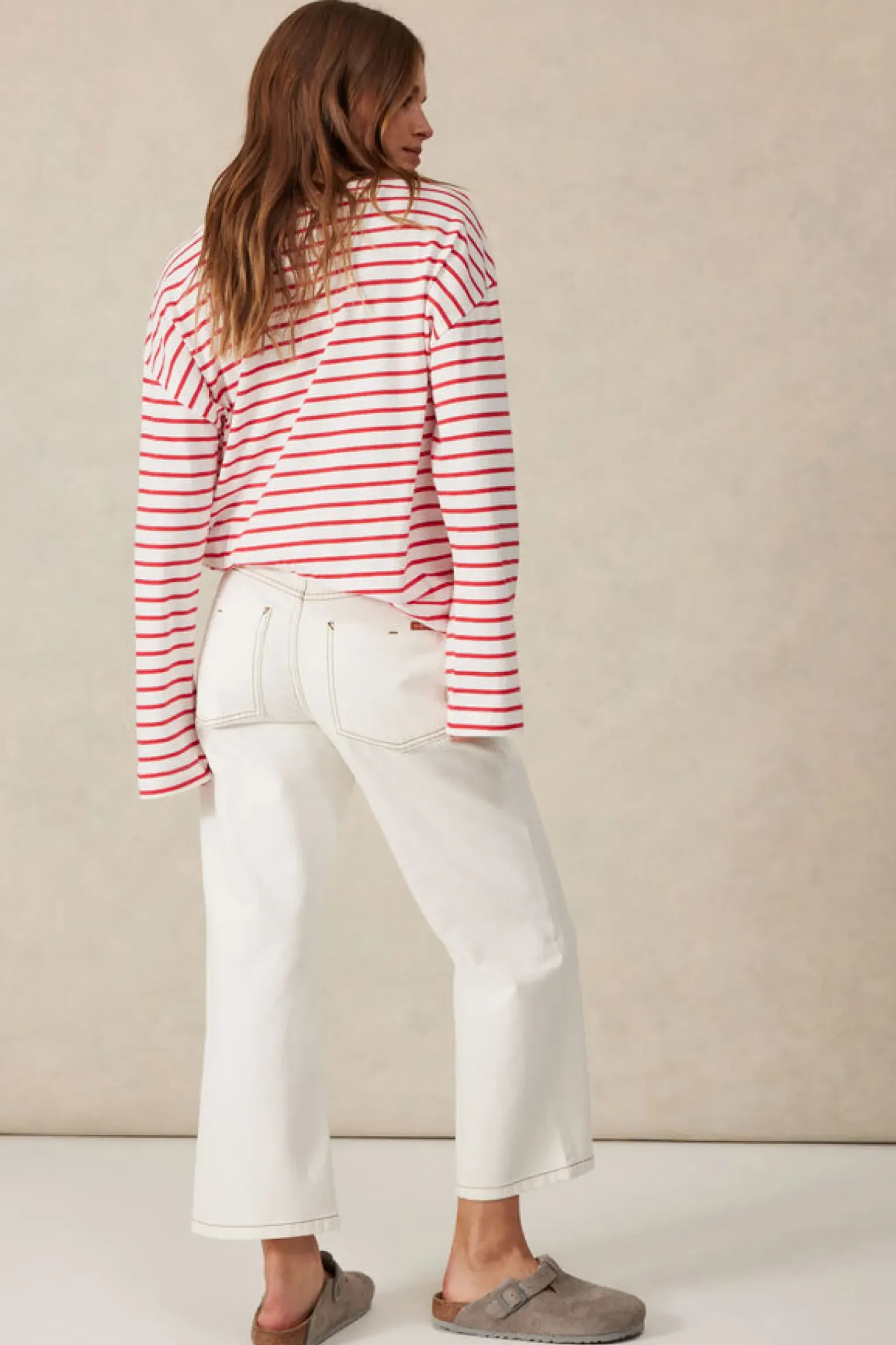 Ceres Life Crop Frenchie Jean - Fresh Ecru