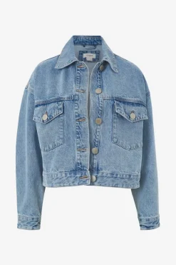 Ceres Life Cropped Denim Jacket - Vintage Blue