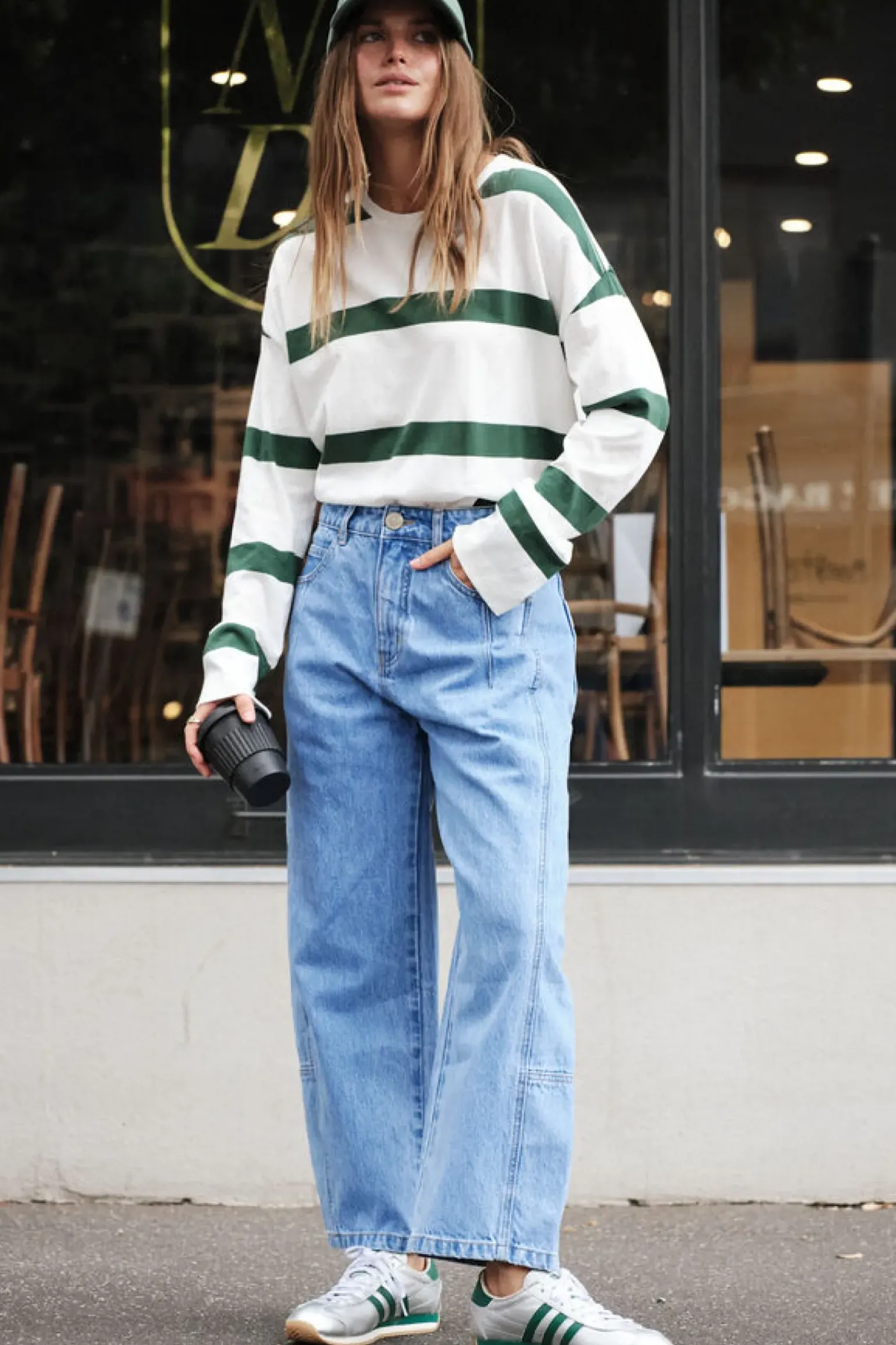 Ceres Life Darted Barrel Jean - Vintage Blue