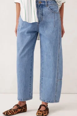 Ceres Life Darted Barrel Jean - Vintage Blue