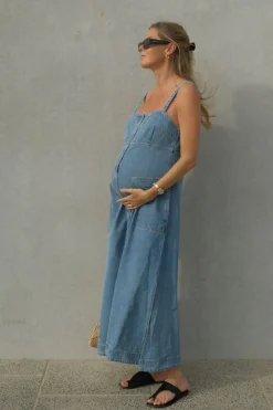Ceres Life Denim Beach Dress - Worn Blue