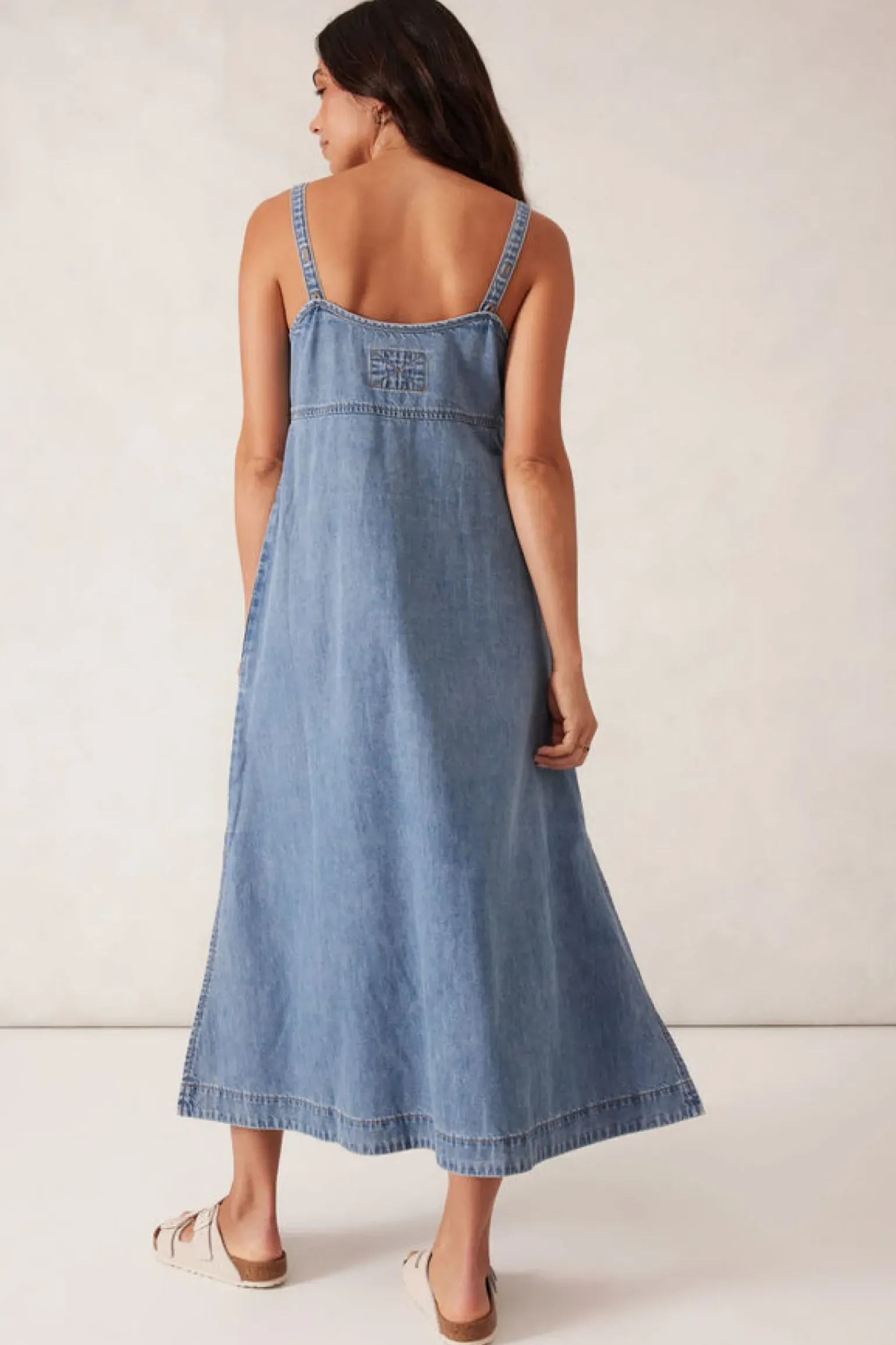 Ceres Life Denim Beach Dress - Worn Blue
