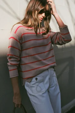 Ceres Life Ladder Stitch Knit - String Heritage Red Stripe