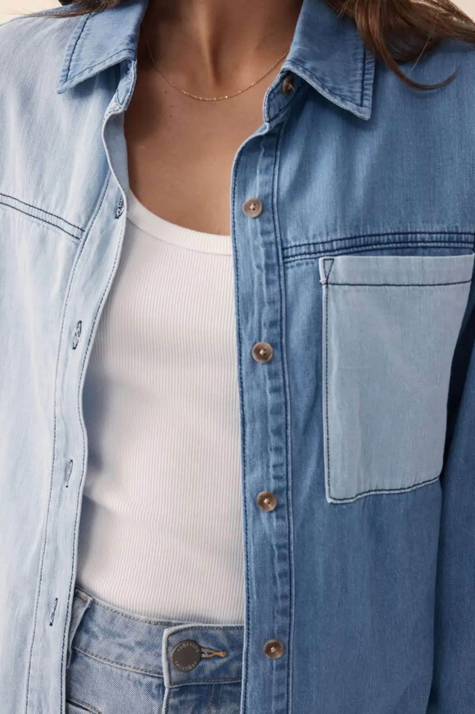 Ceres Life Long Sleeve Denim Shirt - Indigo