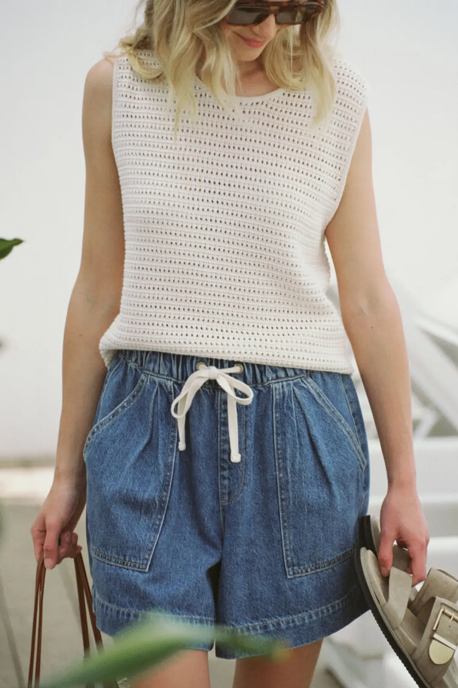 Ceres LIfe Mesh Knit Tank - Ecru