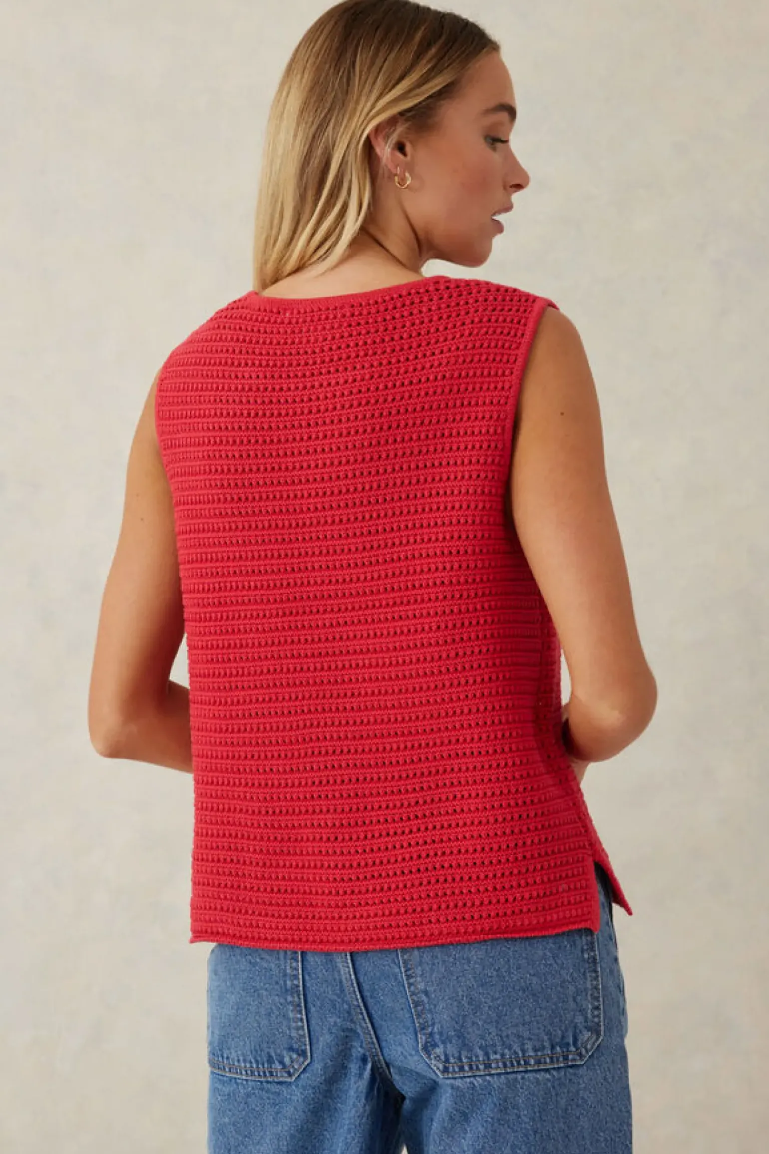 Ceres LIfe Mesh Knit Tank - Heritage Red