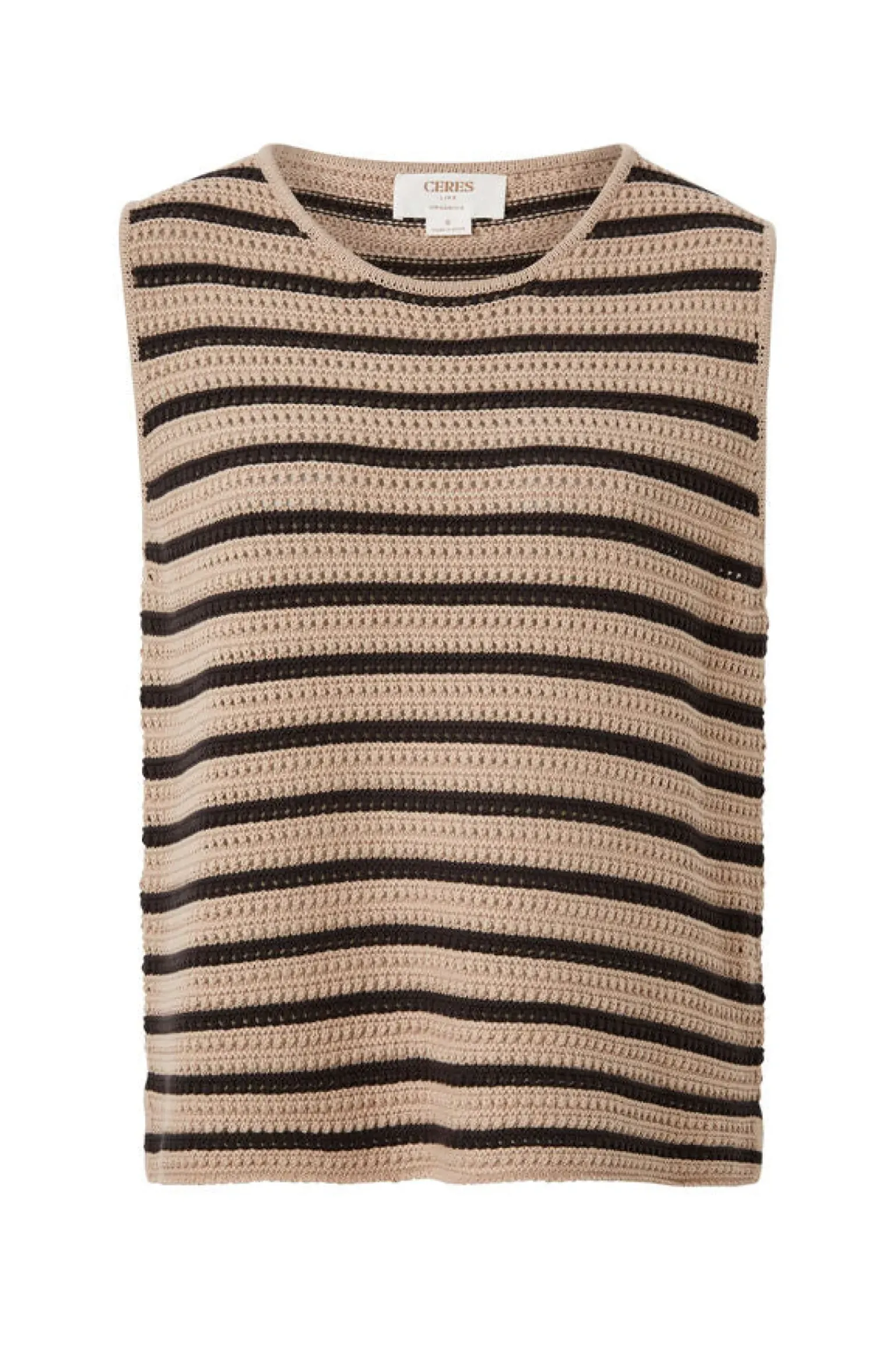 Ceres Life Mesh Knit Tank - String/Phantom Stripe