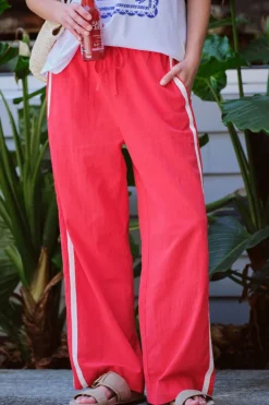 Ceres Life Relaxed Drawstring Pant - Heritage Red