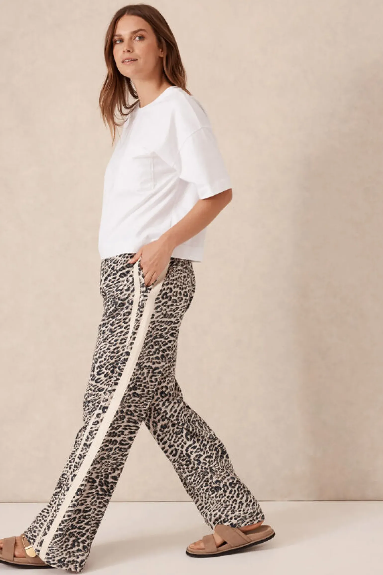 Ceres Life Relaxed Drawstring Pant - Leopard
