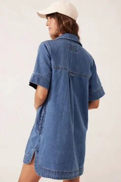Ceres Life Relaxed Shirt Dress - Fresh Indigo