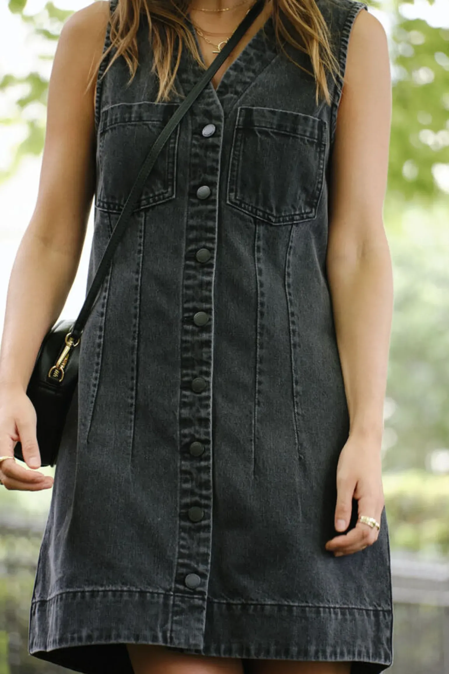 Ceres Life Seamed Mini Shift Dress - Vintage Black