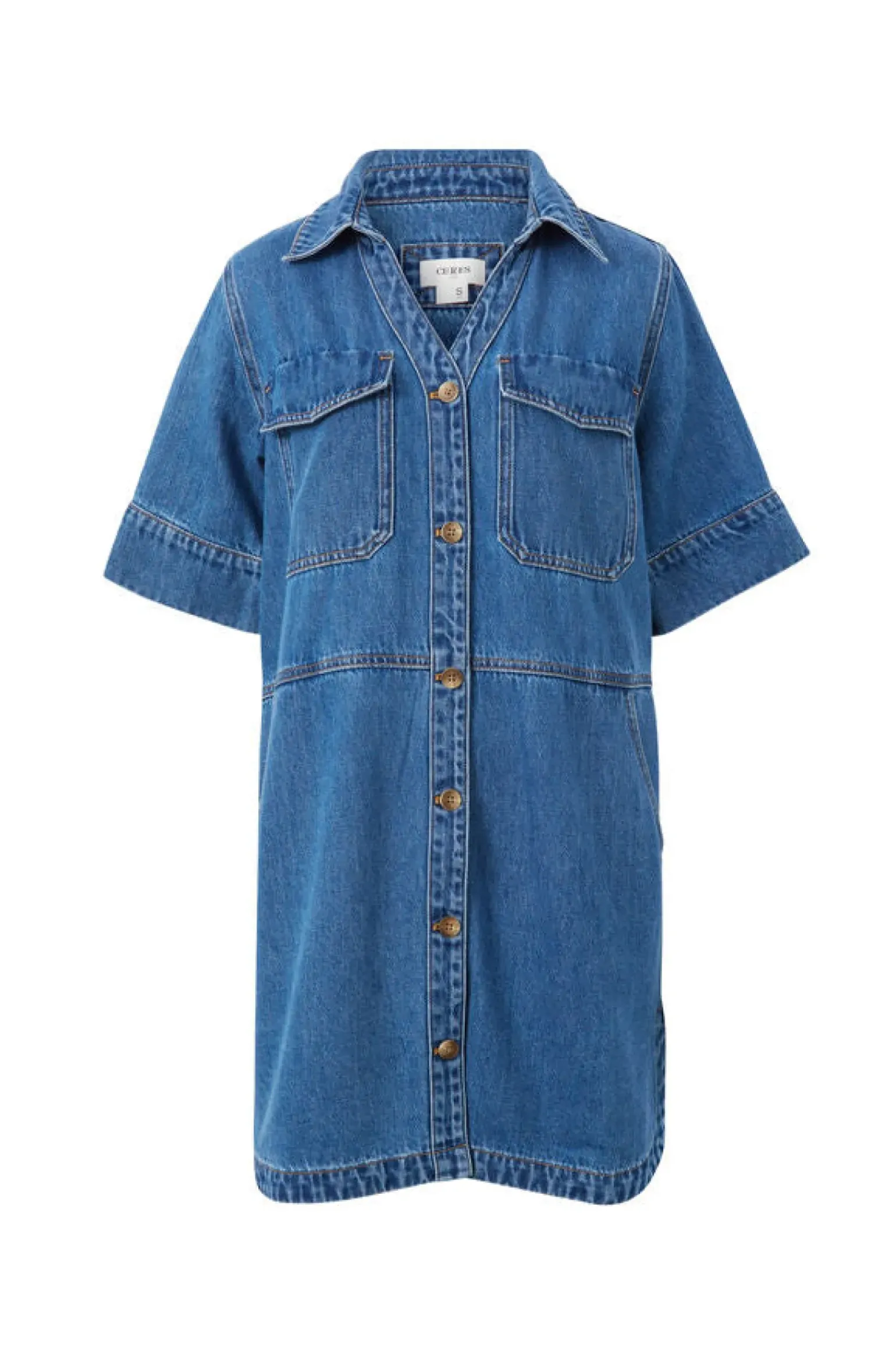 Ceres Life Side Pocket Boxy Dress - Fresh Indigo