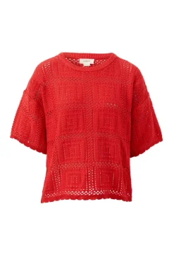 Ceres Life Square Knit Boxy Tee - Heritage Red