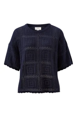 Ceres Life Square Knit Boxy Tee - New Navy