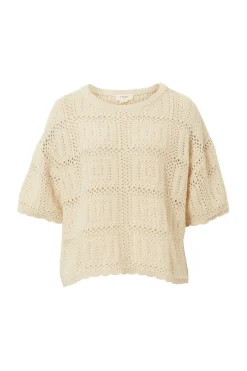 Ceres Life Square Knit Boxy Tee - Ecru